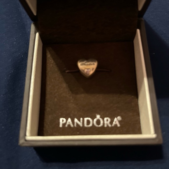 Pandora Silver Ring with Heart Design - Picture 2 of 4